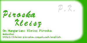 piroska kleisz business card